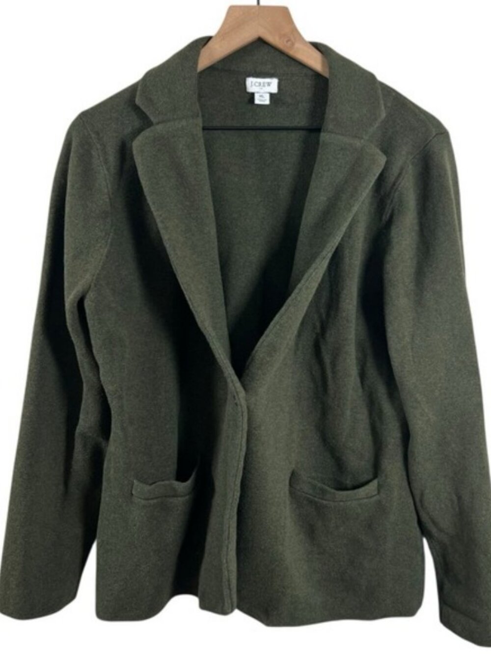 J.Crew Womens XL Olive Green Schoolboy Sweater Blazer Career #BF227